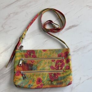 🌺HOBO Mara leather crossbody bag- watercolor floral flower spring